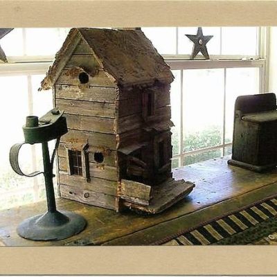 Cabin on grain bin Note Card