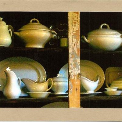 White Ironstone Note Card